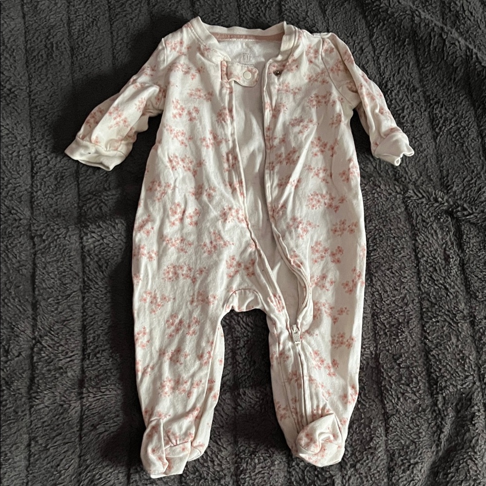 GAP Floral Cream and Pink Kids Footie